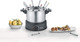 Severin Fondue Set with Thermostat & 8 Colour-coded Forks 1.40 L Black/Steel