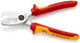 Knipex Cable Shears with twin cutting edge chrome-plated, insulated with mult...
