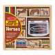 Melissa & Doug Horses Stamp Set with Colouring Pencils for Children, Arts & Crafts for Kids Age 4+, Wooden Stamps for Kids, Horse Toys for Girls Gifts, Kids Art Set Gift for 4 Year Old Girl