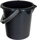 Wham Black 10 Litre Durable High Grade Plastic Bucket with Litre Scale