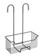 Wenko Milo Shower Hanging Shelf/Caddy Thermostatic Black Matt Stainless Steel