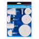 Blue Spot Tools 19037 8 Piece Buffing Wheel Set, White