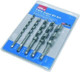 Hilka Precision Auger Combination Bit Set 5 Pieces for Hand Brace or Power Drill