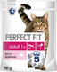 Perfect Fit Adult 1+ - Complete dry food for adult cats from 1 year old, salmon, 3 packs of 750 g