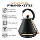 Tower T10044RG Cavaletto Pyramid Kettle with Fast Boil, Detachable Filter, 1.7 Litre, 3000 W, Black and Rose Gold