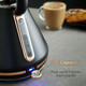 Tower T10044RG Cavaletto Pyramid Kettle with Fast Boil, Detachable Filter, 1.7 Litre, 3000 W, Black and Rose Gold