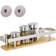 Wenko Turbo-Loc Premium Spice Kitchen Rack Bamboo Silver Matt 10 x 30 cm