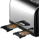 Russell Hobbs 28360 Stainless Steel Toaster, 4 Slice with Variable Browning Settings and Removable Crumb Trays, Black
