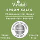 4 x Westlab Reviving Epsom Salts 1kg - Helps Relax Tired, Aching Muscles - Pure