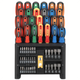 Sealey Screwdriver Bit & Nut Driver Set, 61 Pieces, Wall Mountable Display Stand