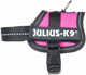 Trixie Julius-K9 Powerharness Dog Harness 3XS/Baby 1: 26–36 cm/18 mm, Fuchsia