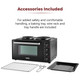 Tower T14044 Mini Oven with Dual Hot Plates, Adjustable Temperature Control, ...