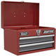 Sealey Toolbox With Ball Bearing Slides, 2 Drawers, Small & Compact Storage, Red