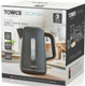 Tower Scandi 3000W 1.7L Rapid Fast Boil Kettle Matt Grey with Wood Effect Handle