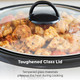 Tower 6.5L Slow Cooker with Removable Crock Pot Glass Lid & 3 Heat Settings 320w