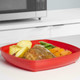 Sistema Microwave Plate with Lid & Removable Steaming Tray, Red - Large - 1.3L