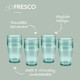 4 x Tower Coast & Country Reusable Plastic Fresco Beer Tumblers Turquoise, 550ml