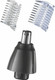 Remington Mens Battery Operated Nose, Ear and Eyebrow Hair Trimmer, Showerproof - NE3850, Silver