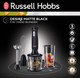 Russell Hobbs 24702 Desire 3 in 1 Hand Blender with Electric Whisk and Vegetable Chopper Attachments, Matte Black