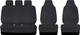 Sakura SS5370 Car Seat and Headrest Coverss - Full Set of Heavy Duty Waterproof Protectors in Black - Universal Easy Fit - Wipe Clean