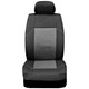 Sakura Car Seat And Headrest Covers Ealing SS5291 - Full Set Black Universal Size Elasticated Hems Side Airbag Compatible Washable Easy Fit