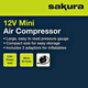 Sakura SS3602 Mini Air Compressor