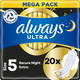 5 x Always Ultra Sanitary Towel Pads with Wings Secure Night Size 5, 20 Pack