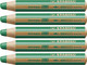 Multi-talented Pencil - STABILO woody 3-in-1 - Box of 5 - dark green