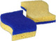 Spontex Non Scratch Super Absorbent Sponge Scourers, Pack of 2, Yellow Sponge Blue Scourer