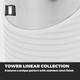 Tower T826005WR Set of 3 Storage Canisters for Coffee/Sugar/Tea, Stainless Steel, White Marble and Rose Gold