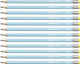 Graphite Pencil with Eraser - STABILO pencil 160 - HB - Pack of 12 - blue