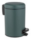 Wenko Leman pedal bin, 3 liters, with removable insert, painted steel, 17 x 25 x 22.5 cm, dark green