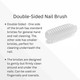 2 x Manicare Plastic Nail Brush Hygienic Double Sided Bristles for Nail Cleaning