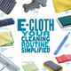 E-Cloth Classic Check Tea Towel Microfibre White/Blue 40cm x 60cm