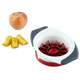 Zyliss Easy Slice Peach Slicer, Non-slip Grip Handles & No Mess Juice Tray - Red