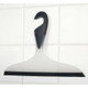 Wenko Bathroom Squeegee Loano Black Bath & Shower, Rubber with Hook, White, 23cm
