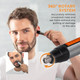Carmen Titan 4-in-1 Cordless Nose, Ear and Hair Trimmer with USB Cable, Titanium & Orange