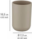 WENKO Toothbrush Tumbler Brasil Taupe-Unbreakable, Plastic (TPE), Brown, 7.3 x 7.3 x 10.3 cm