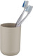 WENKO Toothbrush Tumbler Brasil Taupe-Unbreakable, Plastic (TPE), Brown, 7.3 x 7.3 x 10.3 cm