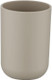 WENKO Toothbrush Tumbler Brasil Taupe-Unbreakable, Plastic (TPE), Brown, 7.3 x 7.3 x 10.3 cm