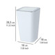 Wenko Candy Swing Cover Bin, ABS/PS, White, 18 x 18 x 28.5 cm