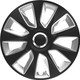 Versaco Car Wheel Trims STRATOSRCBS14 - Black/Silver 14 Inch 9-Spoke - Boxed Set of 4 Hubcaps - Includes Fittings/Instructions