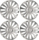 Versaco Car Wheel Trims LUXURY15 - Silver 15 Inch 15-Spoke - Boxed Set of 4 Hubcaps - Includes Fittings/Instructions