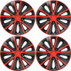 Versaco Car Wheel Trims RAPIDERB14 - Red/Black 14 Inch 10-Spoke - Boxed Set of 4 Hubcaps - Includes Fittings/Instructions