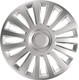 Versaco Car Wheel Trims LUXURY14 - Silver 14 Inch 15-Spoke - Boxed Set of 4 Hubcaps - Includes Fittings/Instructions