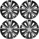 Versaco Car Wheel Trims RAPIDENCBS15 - Black/Silver 15 Inch 10-Spoke - Boxed Set of 4 Hubcaps - Includes Fittings/Instructions