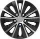 Versaco Car Wheel Trims RAPIDENCBS15 - Black/Silver 15 Inch 10-Spoke - Boxed Set of 4 Hubcaps - Includes Fittings/Instructions