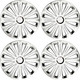 Versaco Car Wheel Trims TRENDRCBS14 - Black/Silver 14 Inch 12-Spoke - Boxed Set of 4 Hubcaps - Includes Fittings/Instructions
