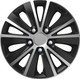 Versaco Car Wheel Trims RAPIDENCBS16 - Black/Silver 16 Inch 10-Spoke - Boxed Set of 4 Hubcaps - Includes Fittings/Instructions