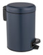Wenko Leman pedal bin, 3 liters, with removable insert, made of painted steel, 17 x 25 x 22.5 cm, dark blue matt
